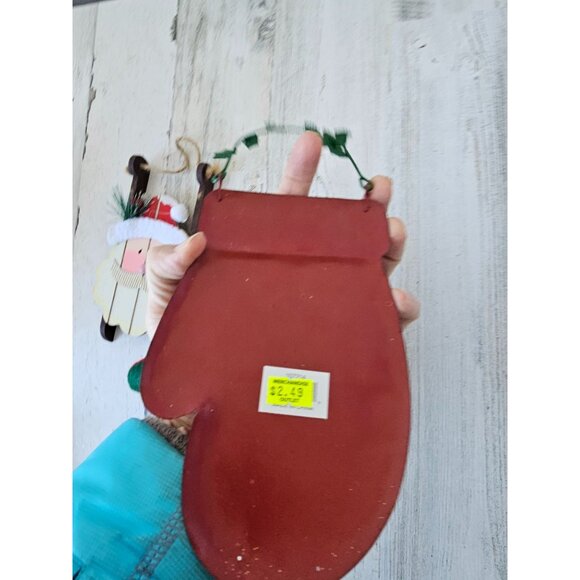 Santa metal sled ornament star large mitten decor cardinal xmas tree‎ - Picture 7 of 7